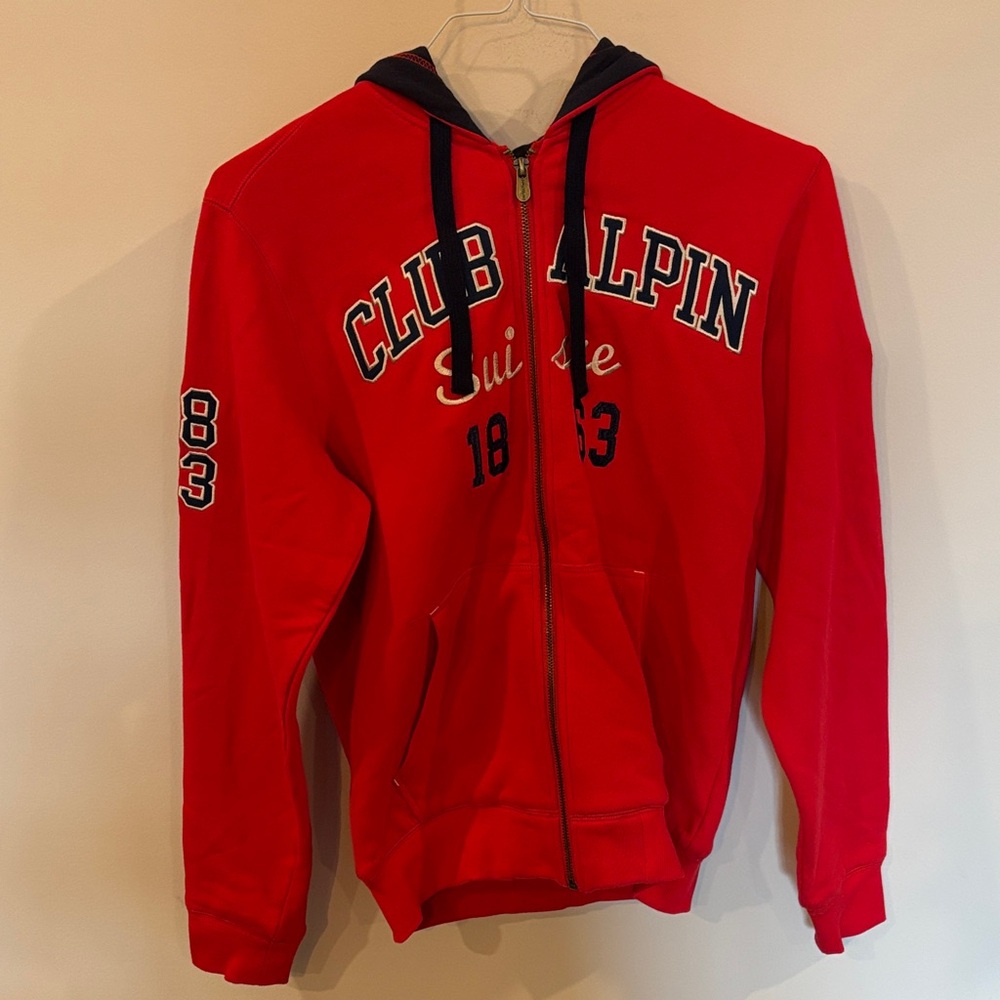 Club Alpin Suisse Red Zip-Up Hoodie Women's S